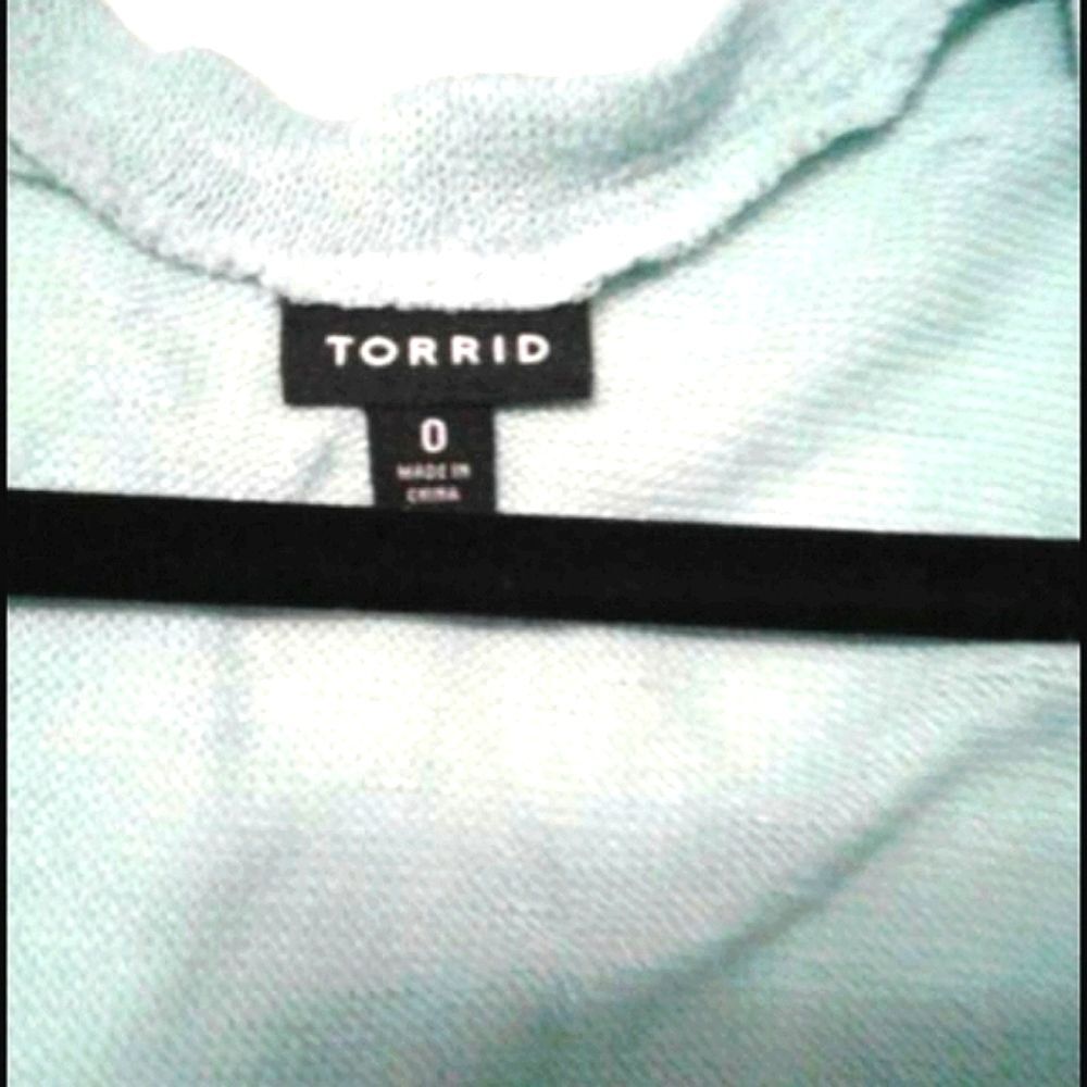 Torrid Mint Fairy Waterfall Chiffon Lightweight Flowy Open Cardigan L - Picture 4 of 6